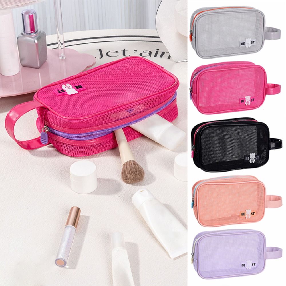Cosmetic Bags - Trousse de maquillage en maille résistante