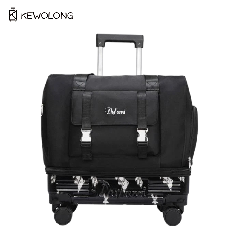 Foldable Rolling Luggage Bag - Valise pliable en tissu Oxford, valise