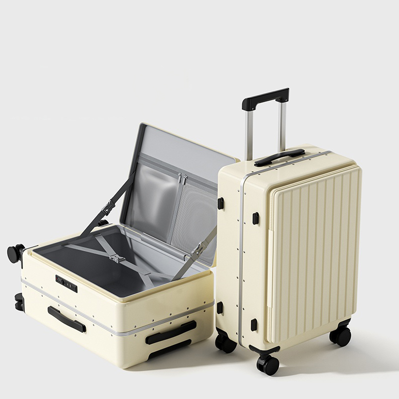 Aluminum Frame Carry On Luggage - Bagage à ouverture latérale 2025 nouveau
