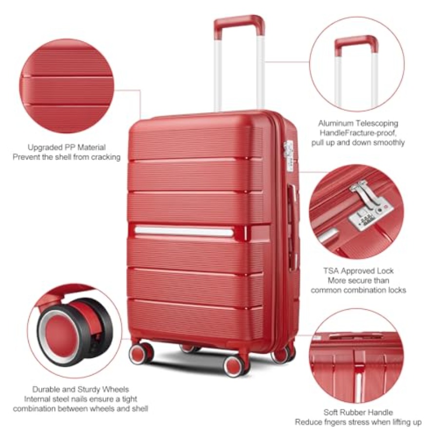Ensemble de valises 4 pièces e - Expandable Hard Shell Luggage Set avis et prix
