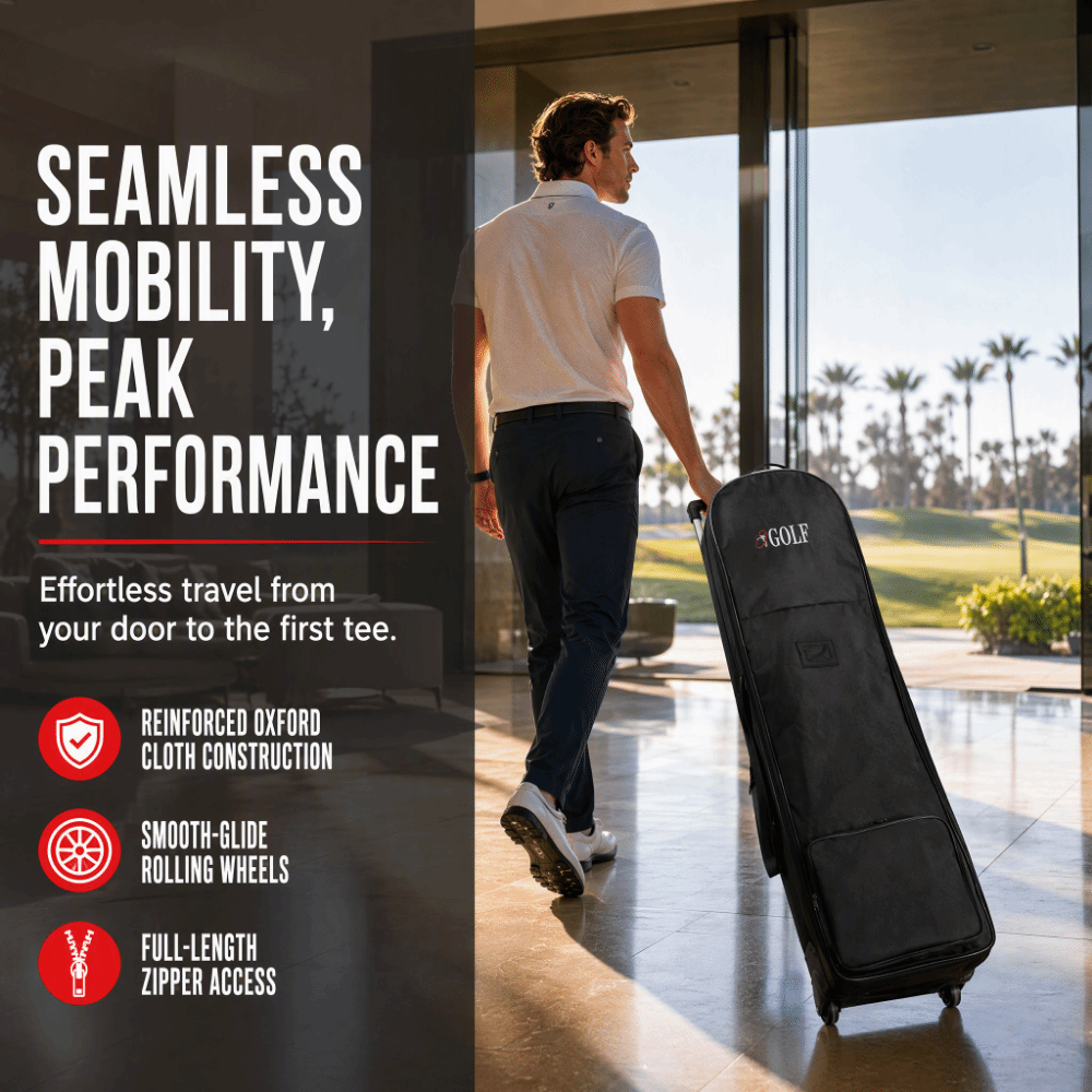 Sac de golf noir pliable à rou - Foldable Rolling Luggage Bag avis et prix