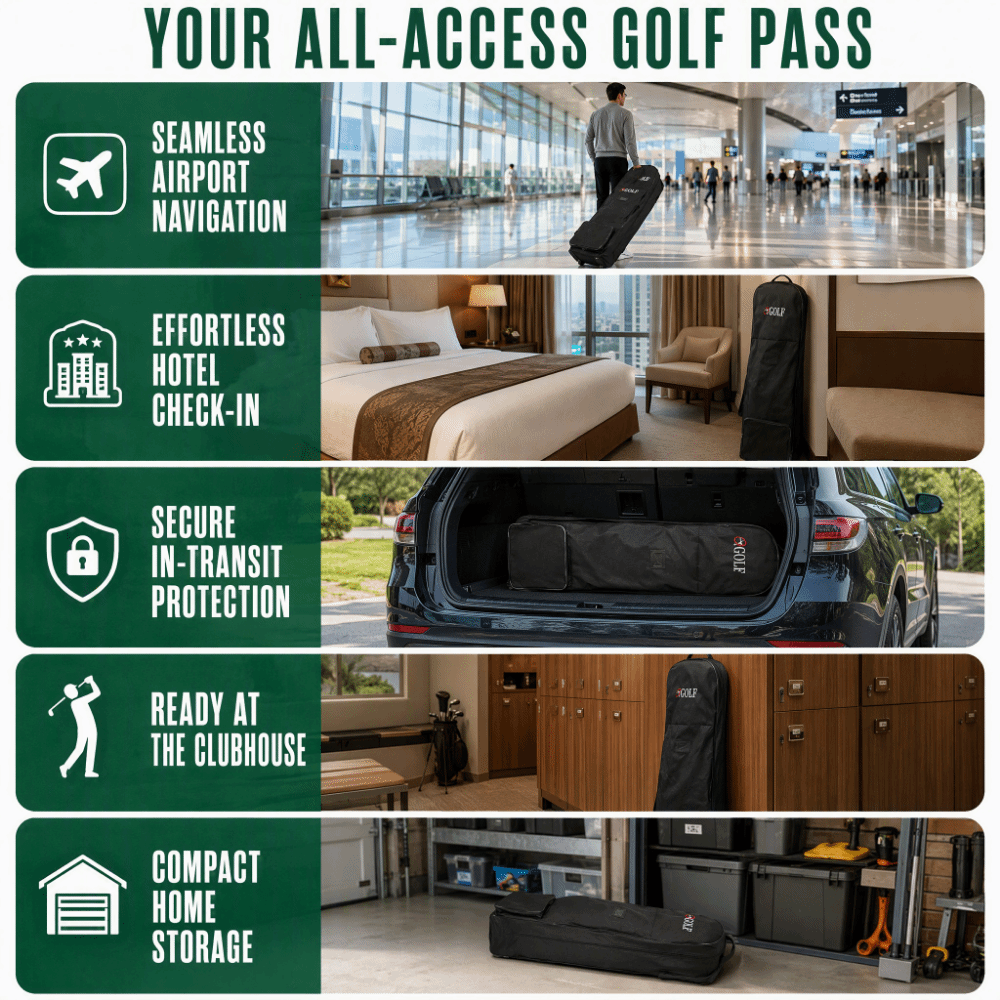 Sac de golf noir pliable à rou - Foldable Rolling Luggage Bag avis et prix